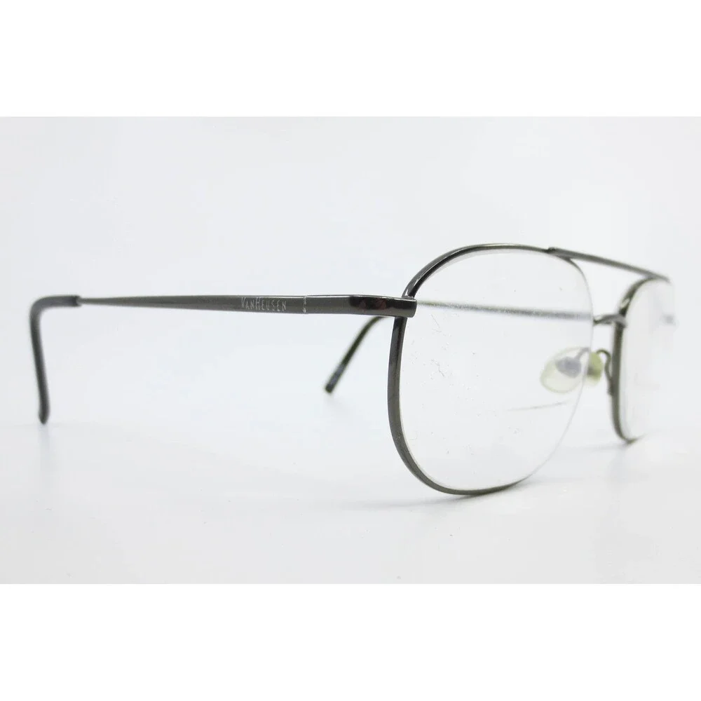 Van Heusen Benjamin GUN Aviator Eyeglass Frames Gunmetal Double Bridge 57-19-145